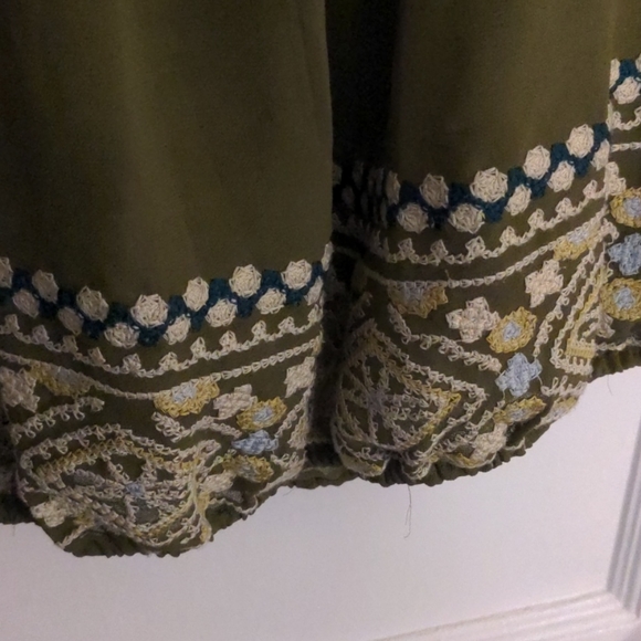 C'isa Olive Green Mesh Blouse - L - Picture 2 of 4